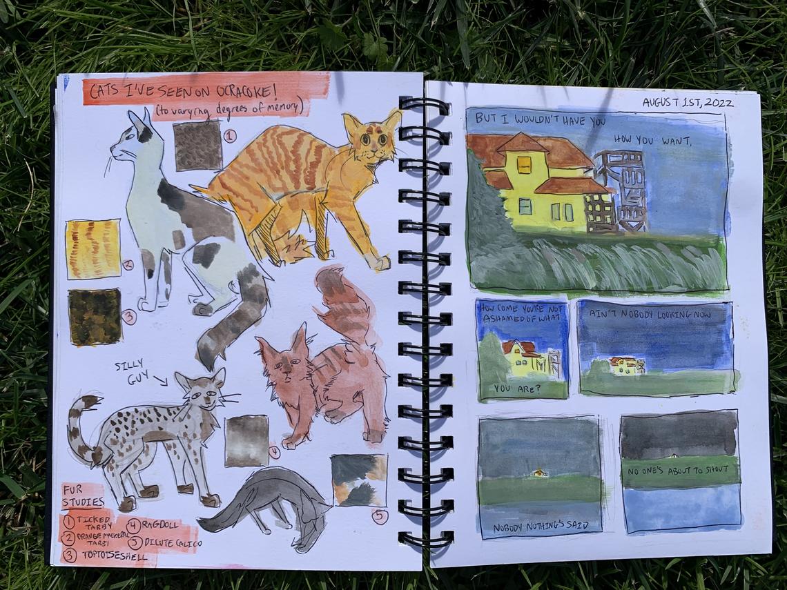 Ocracoke (Sketchbook pages, 2022)
